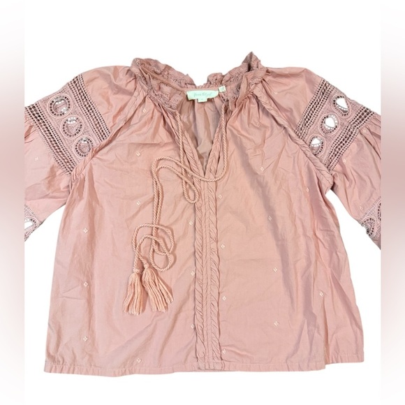 Anthropologie ForeverThatGirl Long-SleeveV-NeckPeasant Blouse Size Medium - Picture 7 of 11